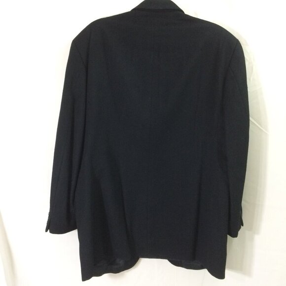 Arnold Brant Blazer Black Soft Wool Blazer Suit Jacket 2 Button 44L - Picture 4 of 6